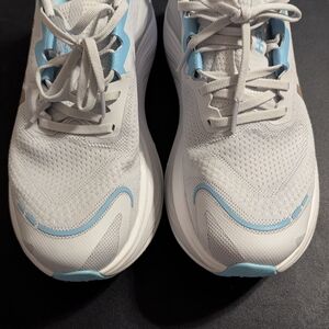 Hoka One One Women's White and Light Blue Athletic Shoes